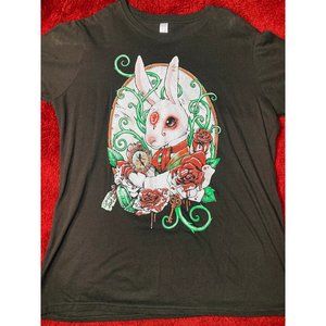 Alice in Wonderland White Rabbit Womens Tee 2XL